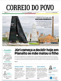 Capa do jornal Correio do Povo 21/03/2022