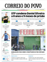 Capa do jornal Correio do Povo 21/04/2022