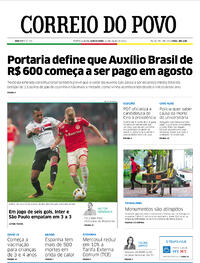 Capa do jornal Correio do Povo 21/07/2022