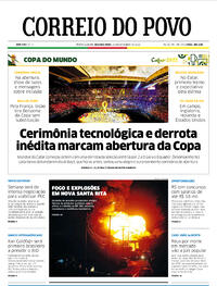 Capa do jornal Correio do Povo 21/11/2022