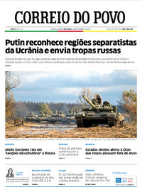 Capa do jornal Correio do Povo 22/02/2022