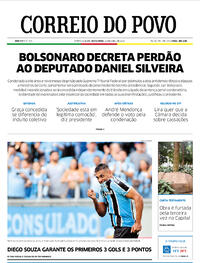 Capa do jornal Correio do Povo 22/04/2022
