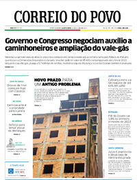 Capa do jornal Correio do Povo 22/06/2022