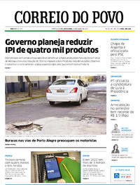Capa do jornal Correio do Povo 22/07/2022