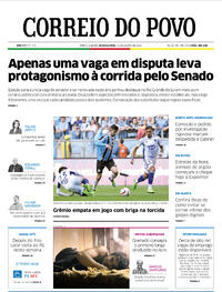 Capa do jornal Correio do Povo 22/08/2022