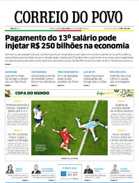 Capa do jornal Correio do Povo 22/11/2022