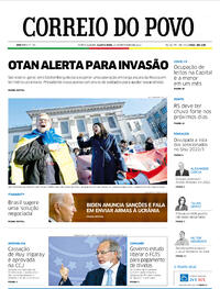 Capa do jornal Correio do Povo 23/02/2022