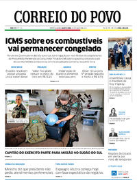 Capa do jornal Correio do Povo 23/03/2022