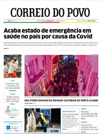 Capa do jornal Correio do Povo 23/05/2022