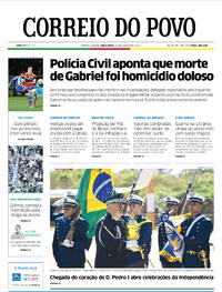 Capa do jornal Correio do Povo 23/08/2022