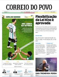 Capa do jornal Correio do Povo 23/11/2022