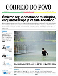 Capa do jornal Correio do Povo 24/01/2022