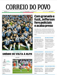 Capa do jornal Correio do Povo 24/10/2022