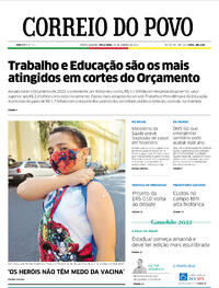 Capa do jornal Correio do Povo 25/01/2022