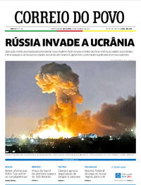 Capa do jornal Correio do Povo 25/02/2022