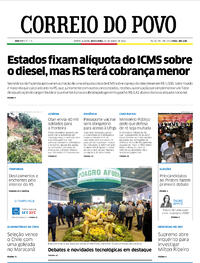 Capa do jornal Correio do Povo 25/03/2022