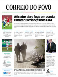 Capa do jornal Correio do Povo 25/05/2022