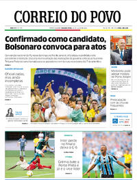 Capa do jornal Correio do Povo 25/07/2022