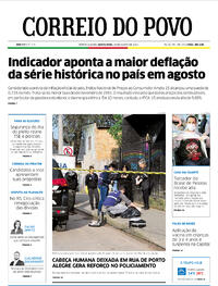 Capa do jornal Correio do Povo 25/08/2022