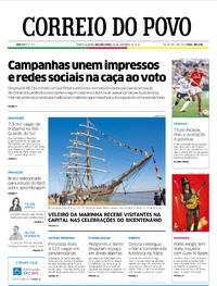 Capa do jornal Correio do Povo 26/09/2022