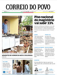 Capa do jornal Correio do Povo 28/01/2022