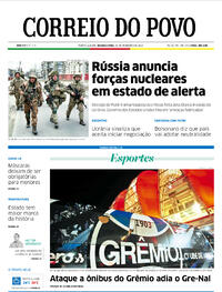 Capa do jornal Correio do Povo 28/02/2022