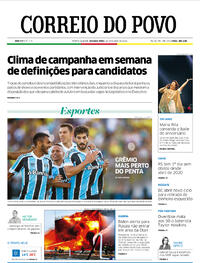 Capa do jornal Correio do Povo 28/03/2022