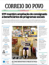 Capa do jornal Correio do Povo 28/10/2022