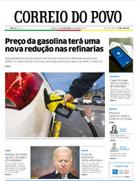 Capa do jornal Correio do Povo 29/07/2022