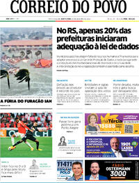 Capa do jornal Correio do Povo 29/09/2022