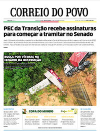 Capa do jornal Correio do Povo 30/11/2022