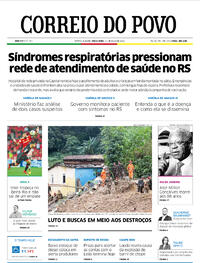 Capa do jornal Correio do Povo 31/05/2022