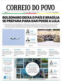 Capa do jornal Correio do Povo 31/12/2022