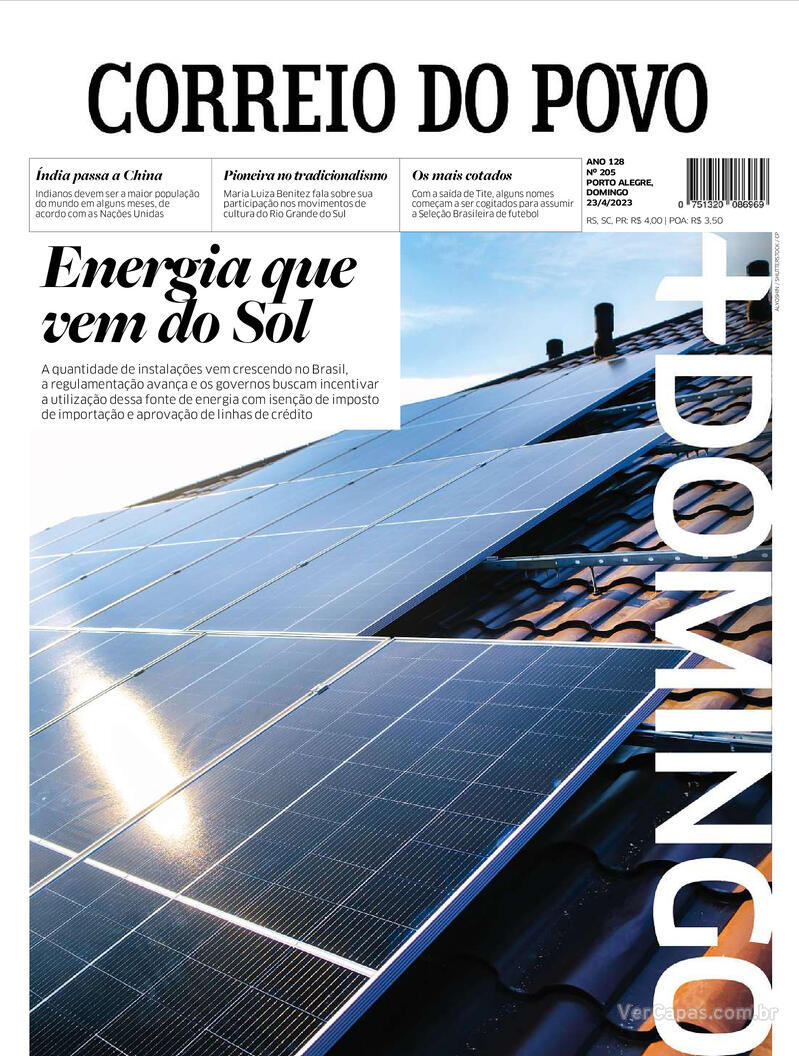 Capa Correio Do Povo Quinta, 9 De Março De 2023