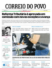 Capa do jornal Correio do Povo 08/11/2023