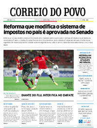 Capa do jornal Correio do Povo 09/11/2023