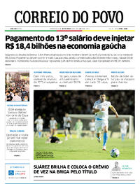 Capa do jornal Correio do Povo 10/11/2023