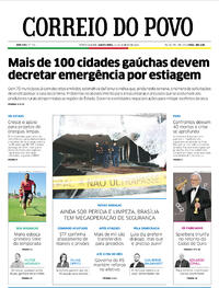 Capa do jornal Correio do Povo 12/01/2023