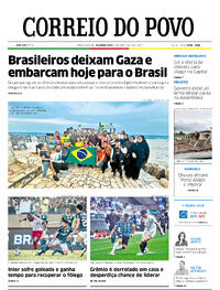 Capa do jornal Correio do Povo 13/11/2023