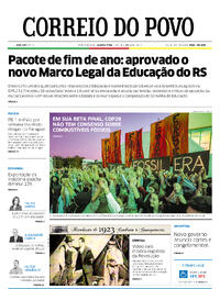 Capa do jornal Correio do Povo 13/12/2023