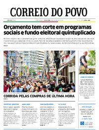 Capa do jornal Correio do Povo 22/12/2023