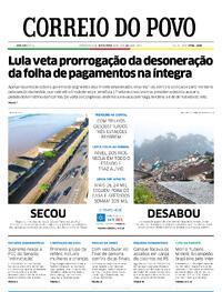 Capa do jornal Correio do Povo 24/11/2023