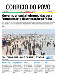 Capa do jornal Correio do Povo 26/12/2023
