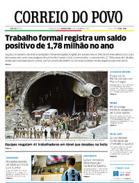 Capa do jornal Correio do Povo 29/11/2023
