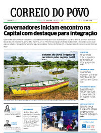 Capa do jornal Correio do Povo 01/03/2024