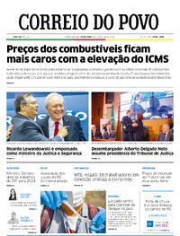 Capa do jornal Correio do Povo 02/02/2024