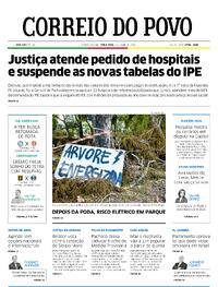 Capa do jornal Correio do Povo 02/04/2024