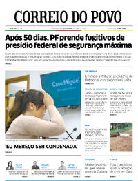 Capa do jornal Correio do Povo 05/04/2024