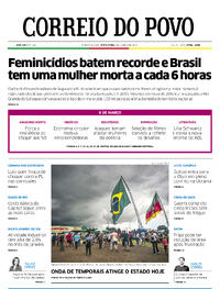 Capa do jornal Correio do Povo 08/03/2024