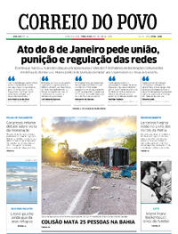 Capa do jornal Correio do Povo 09/01/2024